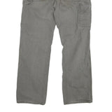 DICKIES Mens Cotton Blend Grey Regular Straight Trousers W34 L32 Workwear