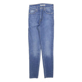 LEVI'S Womens Slim Blue Skinny Denim Medium W25 L27 Zip Cotton Blend Jeans