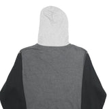 CHAMPION Mens Grey & Black Colourblock Pullover Hoodie M Cotton Blend Casual
