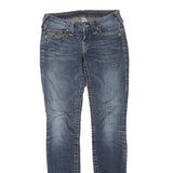 TRUE RELIGION Womens Jeans Blue Regular Skinny Denim Medium W25 L32 Classic Zip