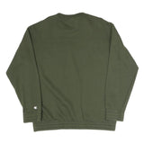CHAMPION Mens Green Crew Neck M Sweatshirt Cotton Blend Logo Print