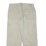 GIN TONIC Mens Cotton Blend Beige Relaxed Straight Trousers W34 L28 Casual Cargo