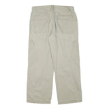 GIN TONIC Mens Cotton Blend Beige Relaxed Straight Trousers W34 L28 Casual Cargo