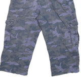 RAIMBOW Mens Shorts Blue Camouflage Cargo L W32 Cotton Blend Casual
