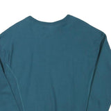 CHAMPION Womens Blue Crew Neck S Cotton Blend Pullover Logo Sweatshirt