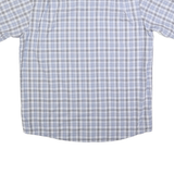 WRANGLER Mens Blue & Grey Checked Cotton Blend Shirt L Casual Button Down