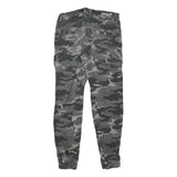 Mens Cotton Blend Slim Fit Grey Camouflage Cargo Trousers W26 L27 Casual Zip