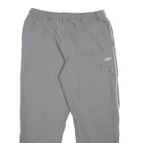 REEBOK Mens Joggers Grey Tapered L W34 L30 Athletic Track Pants Polyester Blend