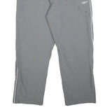 REEBOK Mens Joggers Grey Tapered L W34 L30 Athletic Track Pants Polyester Blend