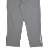 REEBOK Mens Joggers Grey Tapered L W34 L30 Athletic Track Pants Polyester Blend