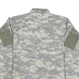CARIBBEAN NEEDLE POINT Mens Grey Digital Camouflage Military Cotton Blend Jacket