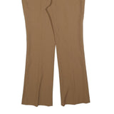 ZARA Womens Cotton Blend Regular Beige Bootcut Trousers W34 L32 Stylish Casual