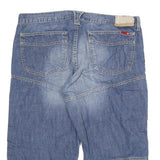 Mens Blue Denim Casual Shorts 3XL W38 Cotton Blend Relaxed Fit