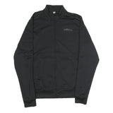 ADIDAS Mens Black Coach Jacket S Polyester Plain Zip Athletic Sportswear