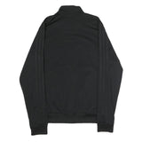 ADIDAS Mens Black Coach Jacket S Polyester Plain Zip Athletic Sportswear