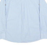 GERMAN WEAR Mens Blue Checked Shirt M Classic Fit Long Sleeve Button Fastening