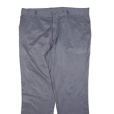 Grey Mens Regular Fit Cotton Blend Trousers W38 L30 Zip Closure Comfortable