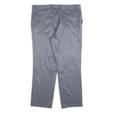 Grey Mens Regular Fit Cotton Blend Trousers W38 L30 Zip Closure Comfortable