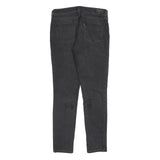 LEVI'S Womens Slim Black Denim Straight Dark W30 L32 Studded Pocket Zip Jeans