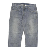 PITTSBURGH Mens Jeans Blue Regular Straight Denim W34 L31 Zip