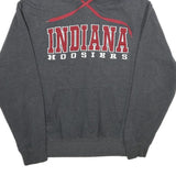 STADIUM ATHLETICS Mens Grey & Red Indiana Hoosiers Pullover Hoodie M Cotton
