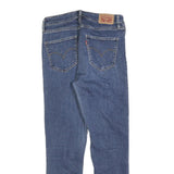 LEVI'S 721 Womens Slim Blue Denim Regular W28 L26 Embroidered Hearts Jeans