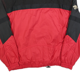 DESCENTE Mens Red & Black Jacket XL Polyester Blend Zip Long Sleeve Outdoors