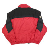 DESCENTE Mens Red & Black Jacket XL Polyester Blend Zip Long Sleeve Outdoors