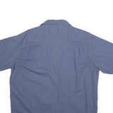 WRANGLER Mens Blue Short Sleeve Cotton Blend Casual Shirt L Chest Pockets