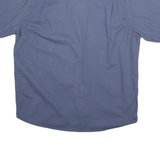 WRANGLER Mens Blue Short Sleeve Cotton Blend Casual Shirt L Chest Pockets