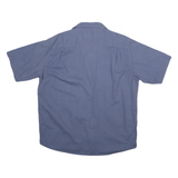 WRANGLER Mens Blue Short Sleeve Cotton Blend Casual Shirt L Chest Pockets
