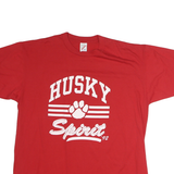 JERZEES Mens Red Husky Spirit Graphic T-Shirt XL Short Sleeve Crew Neck Casual