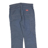 DICKIES Mens Cotton Blue Regular Straight Trousers W33 L32 Workwear Casual
