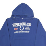 REEBOK Mens Blue Super Bowl XLI Hoodie M Casual Sports Sweatshirt