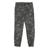 DOWNLOAD Mens Cotton Blend Slim Camouflage Drawstring Trousers W26 L26 Casual