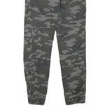 DOWNLOAD Mens Cotton Blend Slim Camouflage Drawstring Trousers W26 L26 Casual
