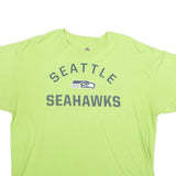 MAJESTIC Mens Green Seattle Seahawks Graphic T-Shirt L Short Sleeve Crew Neck