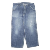 CARHARTT Womens Regular Blue Denim Rinse Straight Leg Jeans W36 L27 Workwear