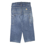 CARHARTT Womens Regular Blue Denim Rinse Straight Leg Jeans W36 L27 Workwear