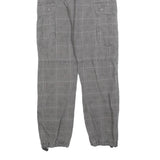 H&M Mens Cotton Blend Grey Regular Cargo Trousers W34 L34 Utility Casual Zip