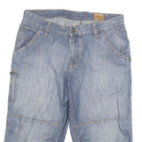 CASUAL WEAR Mens Light Blue Denim Casual Shorts L W32 Cotton Blend Comfortable