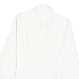 HILFIGER DENIM Mens White Shirt S Classic Cotton Blend Long Sleeve Button Shirt