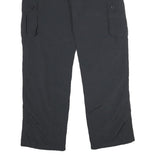 SWITCHER Mens Regular Fit Black Nylon Cargo Trousers W34 L34 Zip Pocketed