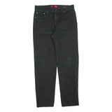 LEVI'S 504 Mens Jeans Black Regular Straight Denim Medium W36 L34 Classic Zip