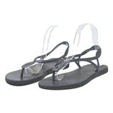 HAVAIANAS Slim Womens Sandals Black Synthetic UK 4.5 Stylish Lightweight Summer