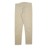 LEVI'S Mens Slim Beige Cotton Blend Slim Trousers W30 L30 Classic Zip Casual