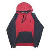 AIR JORDAN Mens Red & Black Pullover Hoodie S Jumpman Logo Drawstring