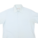 DRESS SHIRT Mens White Polyester Blend Dress Shirt XL Smart Classic Style Short