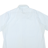 DRESS SHIRT Mens White Polyester Blend Dress Shirt XL Smart Classic Style Short