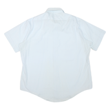 DRESS SHIRT Mens White Polyester Blend Dress Shirt XL Smart Classic Style Short